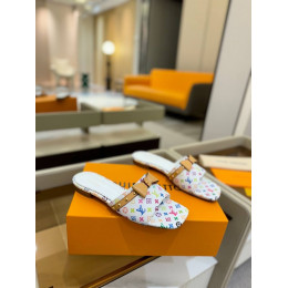 Шлепанцы Louis Vuitton белого цвета