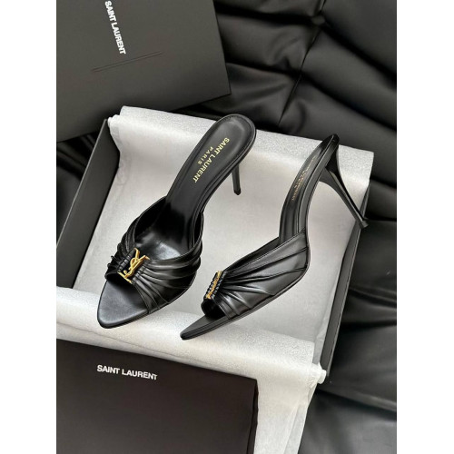 Сабо Yves Saint Laurent черного цвета