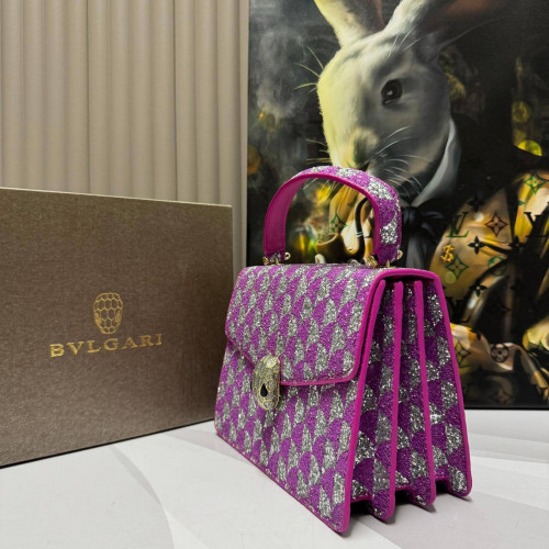 Сумка Bvlgari фиолетового цвета
