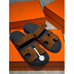 Шлепанцы Hermes оранжевого цвета