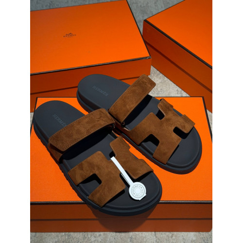 Шлепанцы Hermes оранжевого цвета