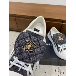 Кеды Chanel серого цвета