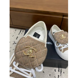 Кеды Chanel бежевого цвета