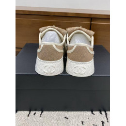 Кеды Chanel бежевого цвета