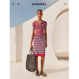 Костюм Chanel голубого цвета
