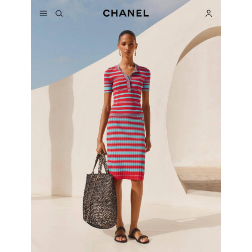 Костюм Chanel голубого цвета