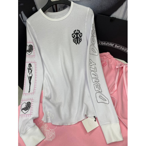 Лонгслив Chrome Hearts белого цвета