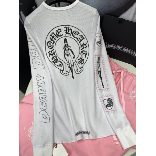 Лонгслив Chrome Hearts белого цвета