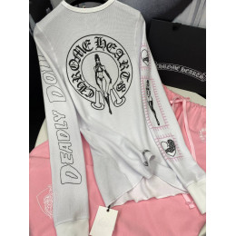 Лонгслив Chrome Hearts белого цвета