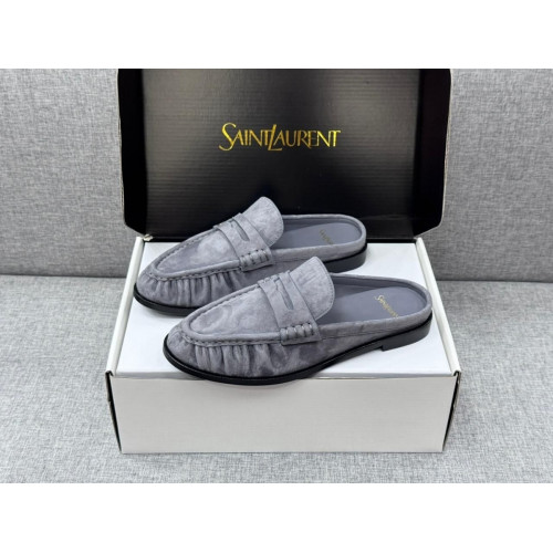 Мюли Yves Saint Laurent голубого цвета