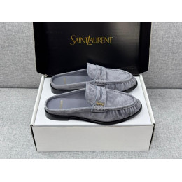 Мюли Yves Saint Laurent голубого цвета