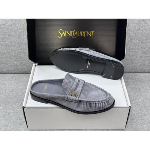 Мюли Yves Saint Laurent голубого цвета