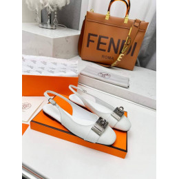 Балетки Hermes белого цвета