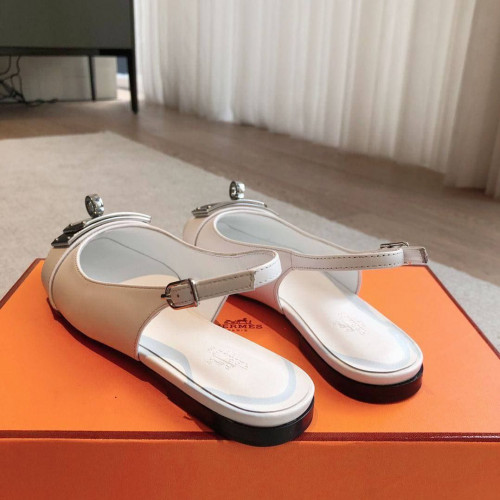 Балетки Hermes белого цвета