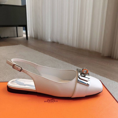 Балетки Hermes белого цвета