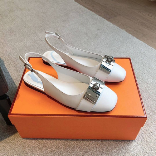 Балетки Hermes белого цвета