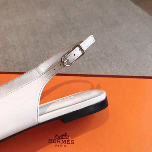 Балетки Hermes белого цвета