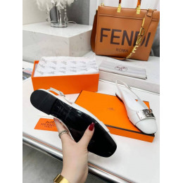 Балетки Hermes белого цвета