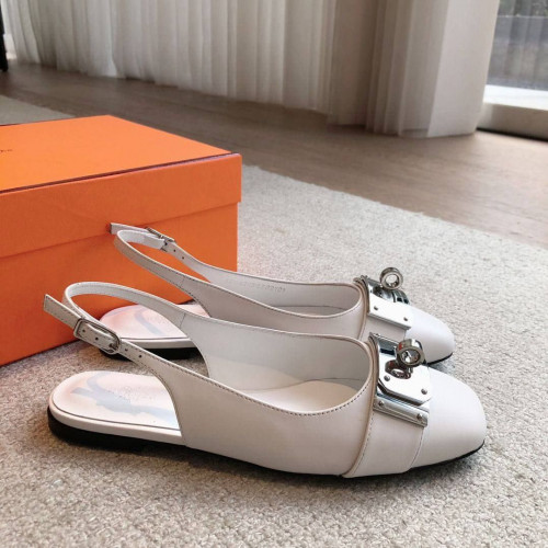 Балетки Hermes белого цвета
