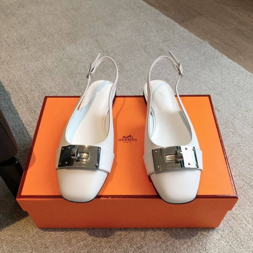 Балетки Hermes белого цвета