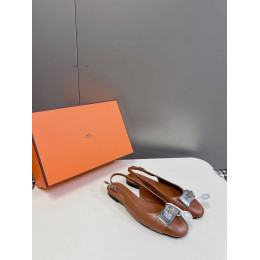 Балетки Hermes оранжевого цвета