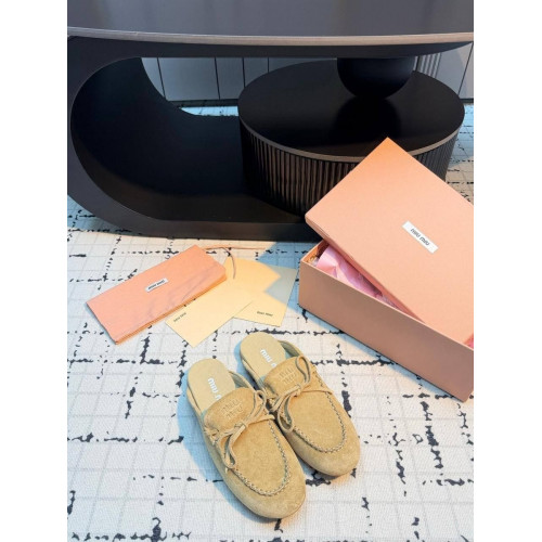 Мюли Miu Miu бежевого цвета