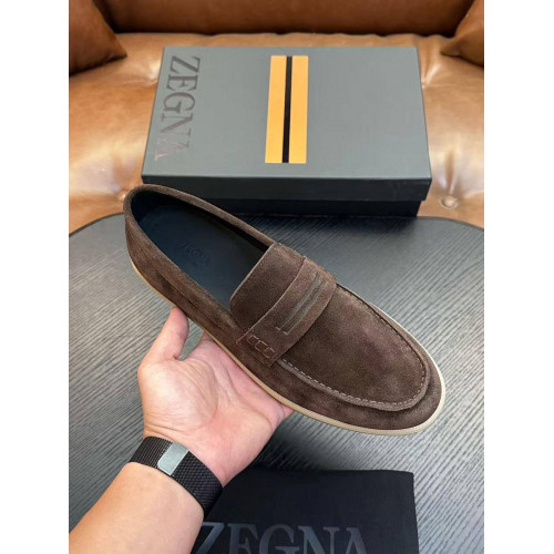 Лоферы Ermenegildo Zegna коричневого цвета