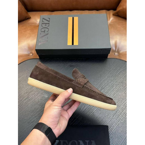 Лоферы Ermenegildo Zegna коричневого цвета