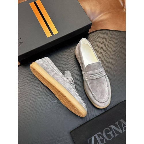 Лоферы Ermenegildo Zegna серого цвета