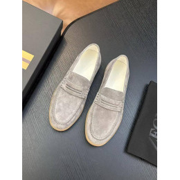 Лоферы Ermenegildo Zegna серого цвета