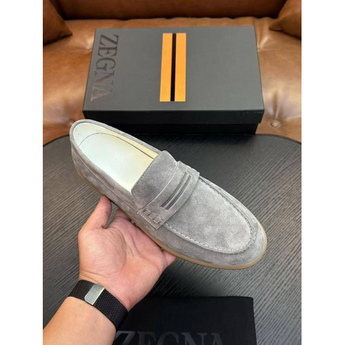 Лоферы Ermenegildo Zegna серого цвета