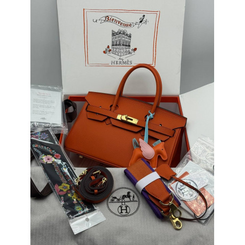 Сумка Hermes оранжевого цвета