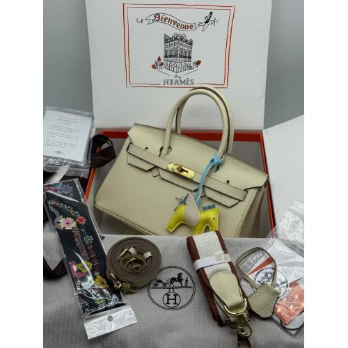 Сумка Hermes бежевого цвета