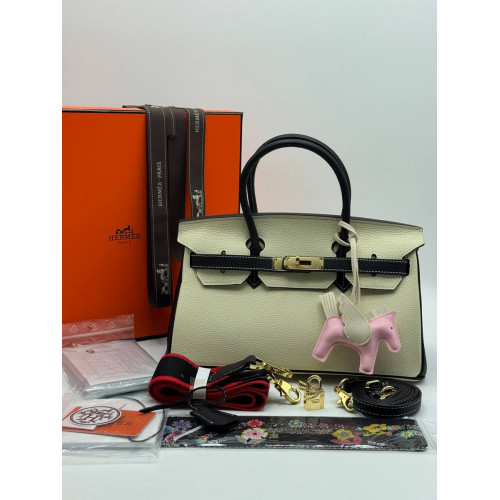Сумка Hermes бежевого цвета