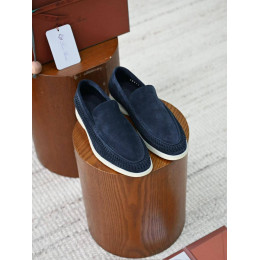 Лоферы Loro Piana синего цвета