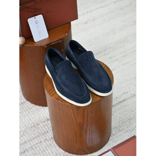 Лоферы Loro Piana синего цвета