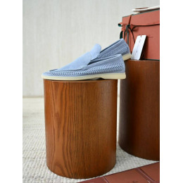 Лоферы Loro Piana голубого цвета