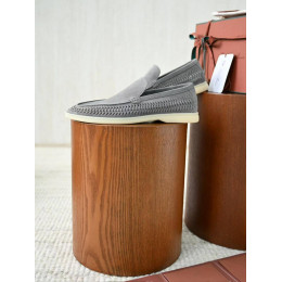 Лоферы Loro Piana серого цвета