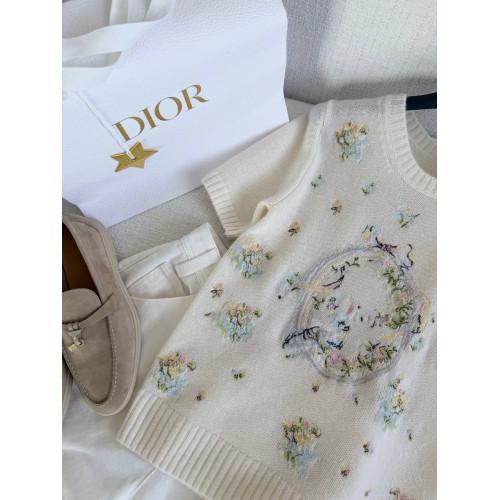 Футболка Dior бежевого цвета