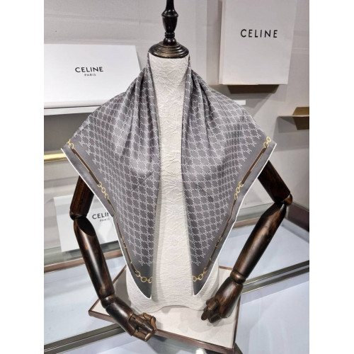 Платок Celine серебристого цвета