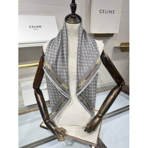 Платок Celine серебристого цвета